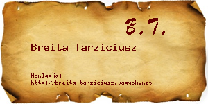 Breita Tarziciusz névjegykártya